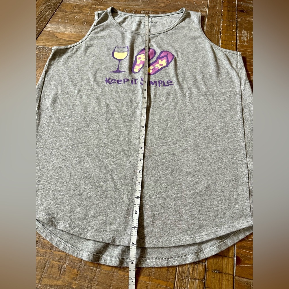 Life Is Good Flip-Flop & Wine Tank Top, Size Large - Picture 7 of 11